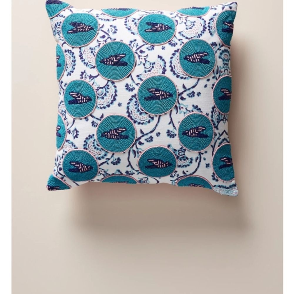 NWT Beaded Devann Pillow by Anthropologie